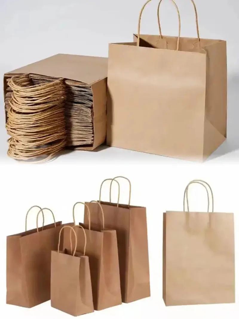 Prentaðir Kraft pappírspokar